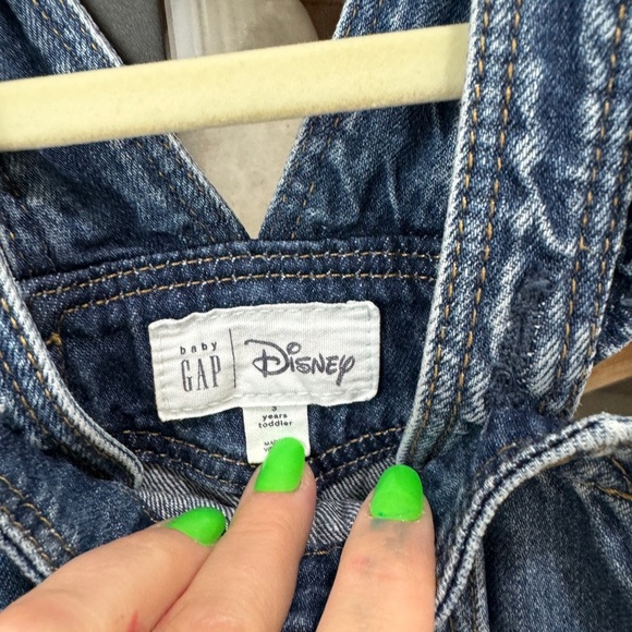 GAP Kids disney minnie mouse overalls embroidered toddler girl denim ruffles - Picture 4 of 10